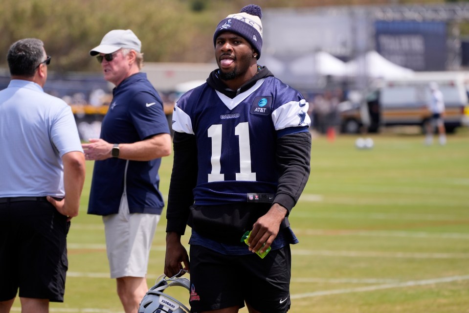 Micah Parsons, Dallas Cowboys defensive end, at training camp.