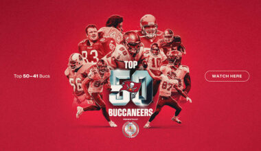50 Seasons, Top 50 Tampa Bay Buccaneers Revealed: 50-41