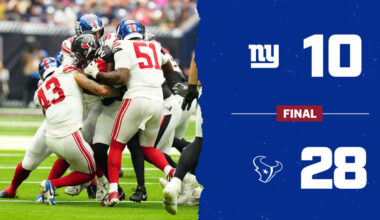 Giants fall to Texans, 28-10