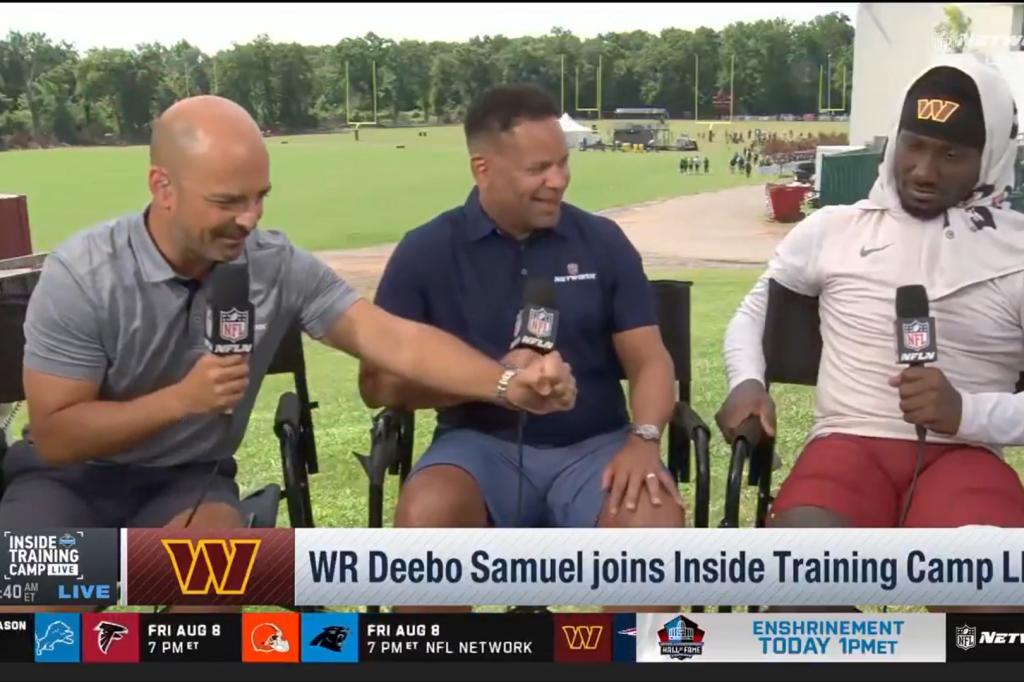 NFL reporter has awkward Deebo Samuel moment after revealing finger injury