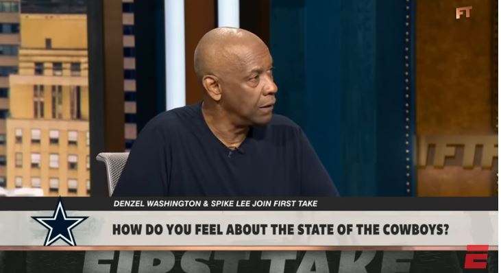 Denzel Washington weighs in on the state of the Dallas Cowboys during an appearance on First Take. 