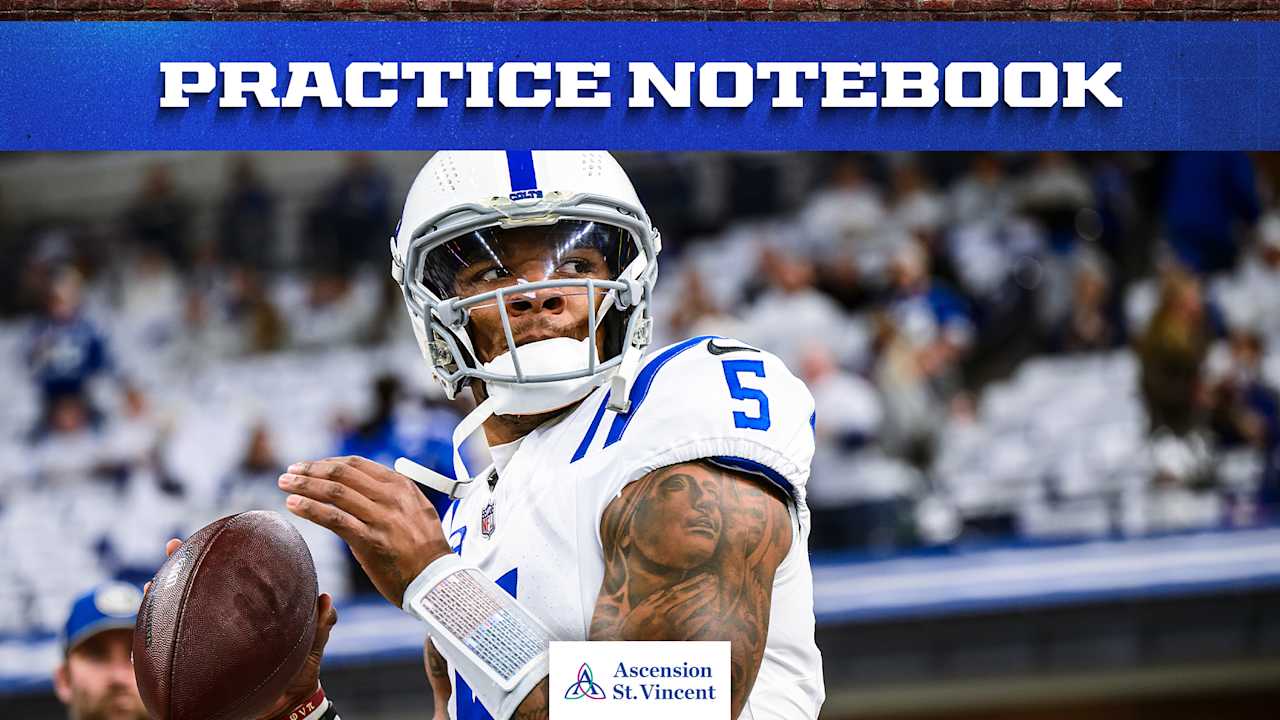 Anthony Richardson listed as non-participant for second practice of Week 18