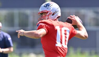 Drake Maye has better day than J.J. McCarthy at joint practice – NBC Sports Boston