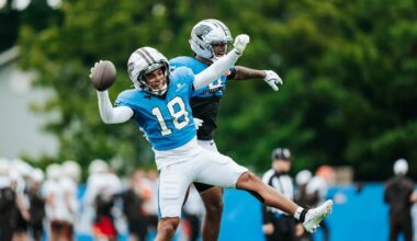 Jalen Coker shows up in every period 