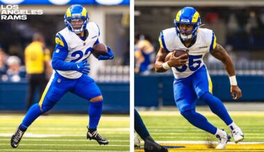 Rams running backs Blake Corum and Jarquez Hunter welcome beneficial live game reps in preseason