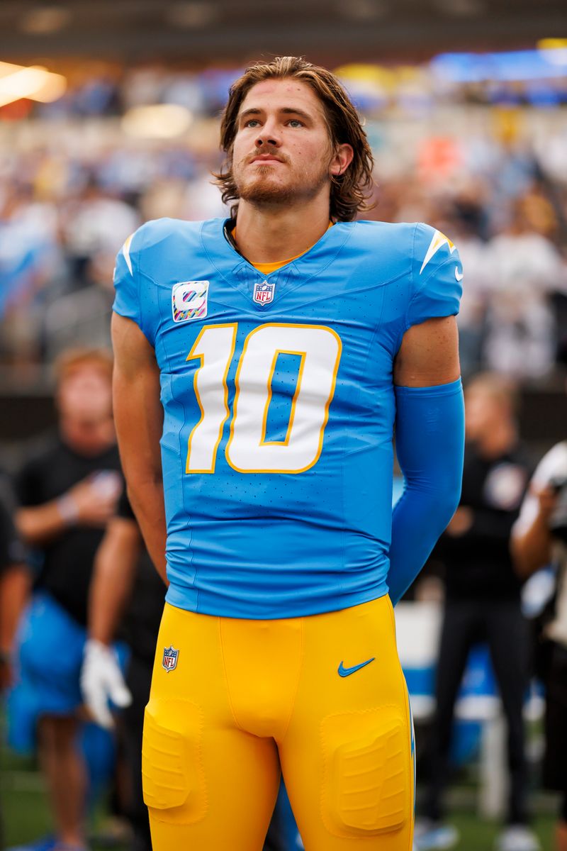 Justin Herbert #10 of the Los Angeles Chargers 