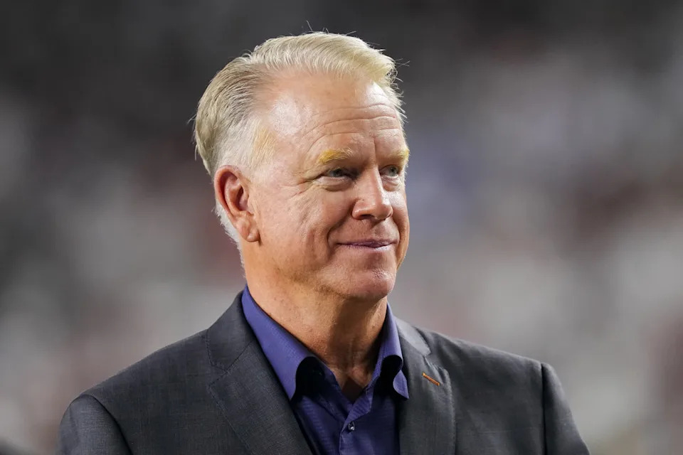 CINCINNATI, OHIO - SEPTEMBER 25: Former Cincinnati Bengals player Boomer Esiason walks across the field at halftime of the game between the Los Angeles Rams and the Cincinnati Bengals at Paycor Stadium on September 25, 2023 in Cincinnati, Ohio. (Photo by Dylan Buell/Getty Images)Dylan Buell&sol;Getty Images