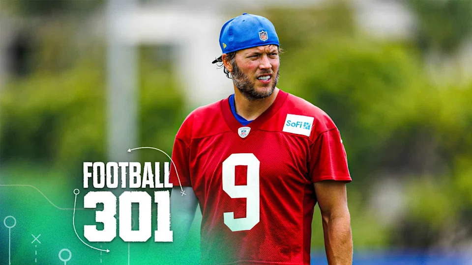 WOODLAND HILLS, CALIFORNIA - JUNE 3: Matthew Stafford #9 of the Los Angeles Rams walks off the field during an OTA offseason workout on June 3, 2025 in Woodland Hills, California. (Photo by Ric Tapia/Getty Images)