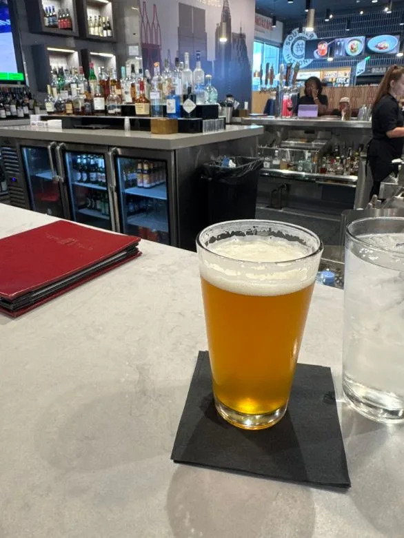 Ben DiNucci shares a photo of his airport beer after being cut by the Falcons. X/Ben DiNucci