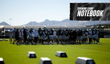 Training Camp Notebook 8/1: Depth beginning to reveal itself - Raiders.com