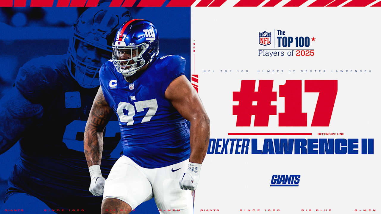 Dexter Lawrence highest-ranked Giants defender ever in 'Top 100'