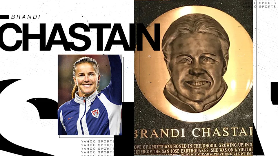 Brandi Chastain statue (Yahoo Sports illustration)