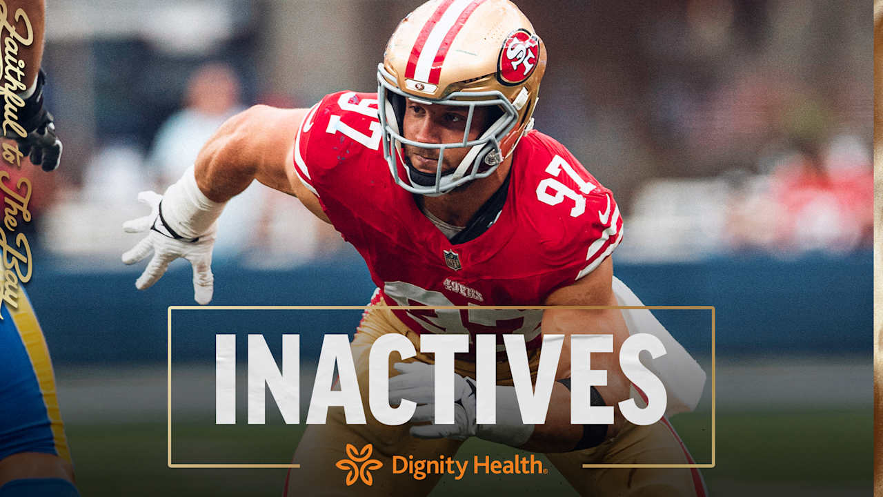 Bosa, Ward Active for Week 3 vs. Rams; Inactives for #SFvsLAR