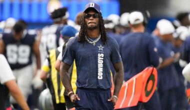 Inactive CeeDee Lamb takes hit, draws penalty in Cowboys’ preseason loss to Rams