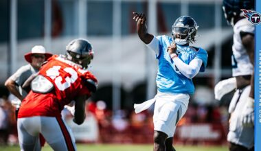 Observations from Titans-Buccaneers Joint Practice on Thursday