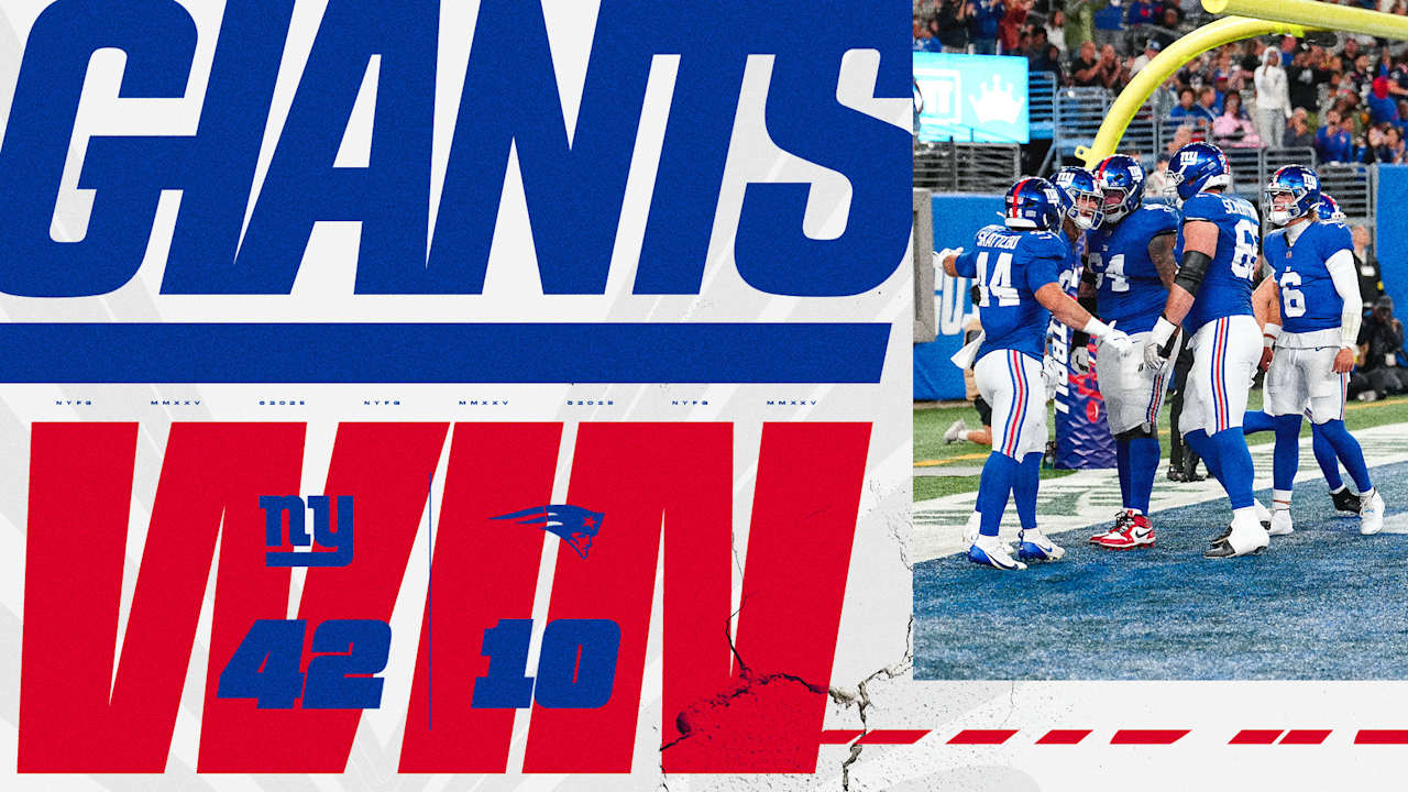 Giants defeat Patriots 42-10, finish preseason 3-0