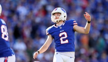 Injuries have Buffalo Bills RB Ray Davis filling in for K Tyler Bass