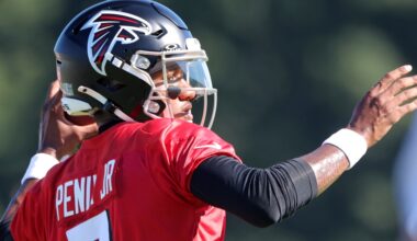 Falcons training camp practice vs. Titans: emotions spill over on Day 2