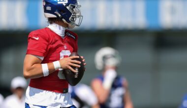 Jaxson Dart ‘right on schedule,’ says Giants OC Mike Kafka