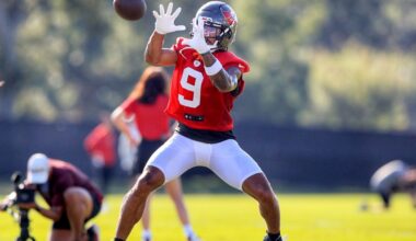 Bucs wide receiver Emeka Egbuka is the talk at training camp