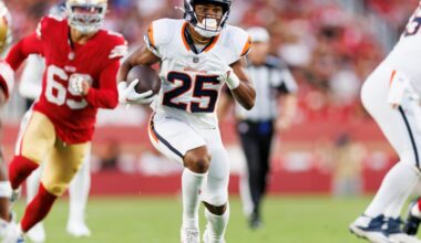 Broncos waive RB Blake Watson with an injury settlement