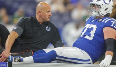 Colts OT Blake Freeland fractures leg in Saturday’s preseason game