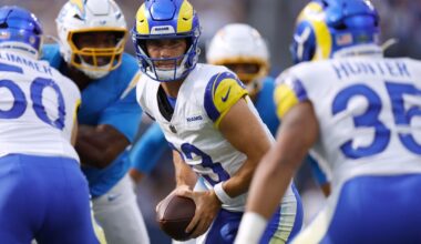 Stetson Bennett rallies Rams to 23-22 preseason win over Chargers, overcoming D-line interception