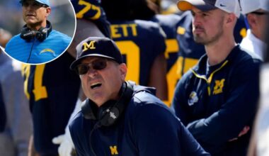 Jim Harbaugh asked about Michigan sign-stealing punishment