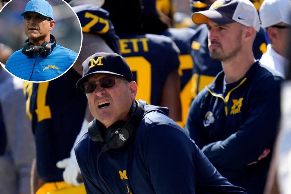 Jim Harbaugh asked about Michigan sign-stealing punishment