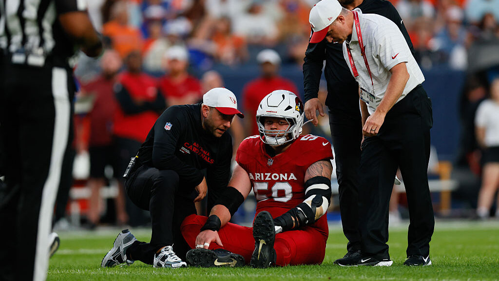 Hayden Conner will miss the rest of Cardinals-Broncos with a knee injury...