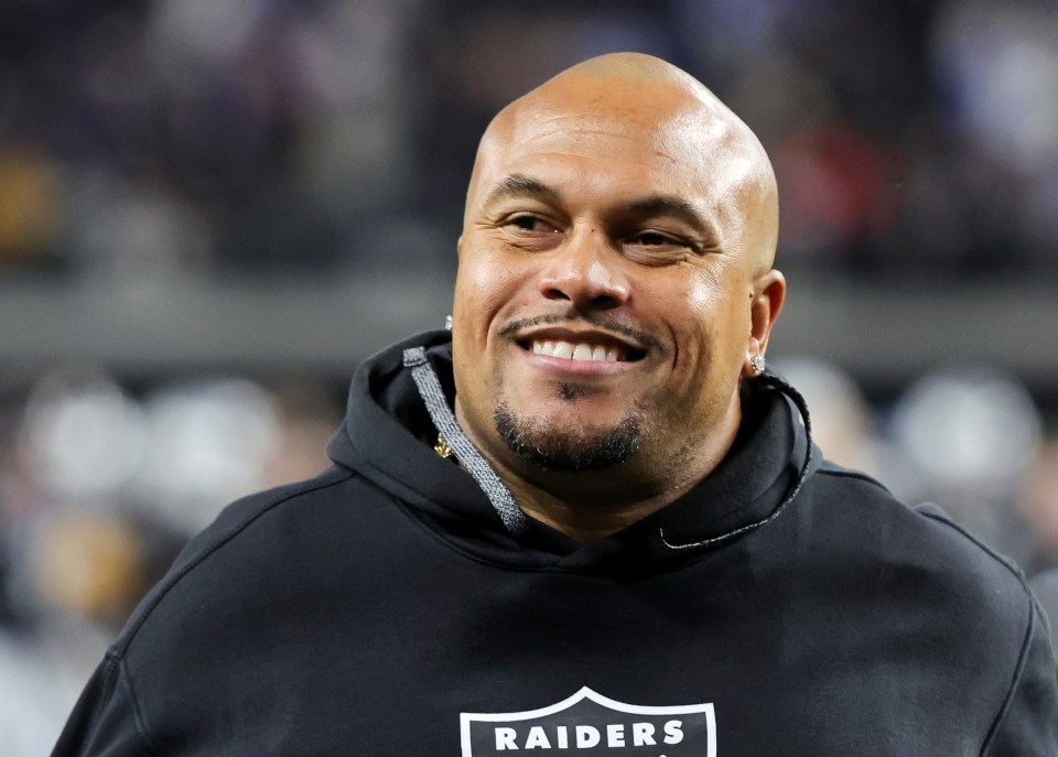 Head coach Antonio Pierce of the Las Vegas Raiders.