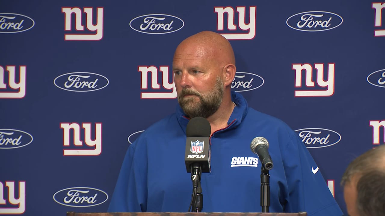 Coach Brian Daboll, QB Russell Wilson, QB Jaxson Dart