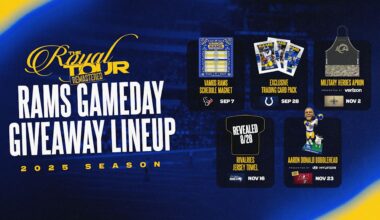 2025 Los Angeles Rams gameday giveaway schedule