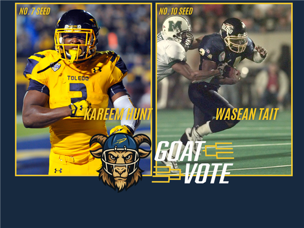 Toledo football 'GOAT Vote' 1st round: Kareem Hunt vs. Wasean Tait