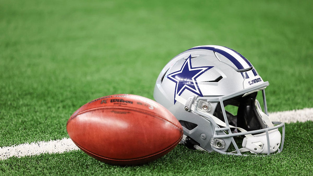 View of a Dallas Cowboys helmet