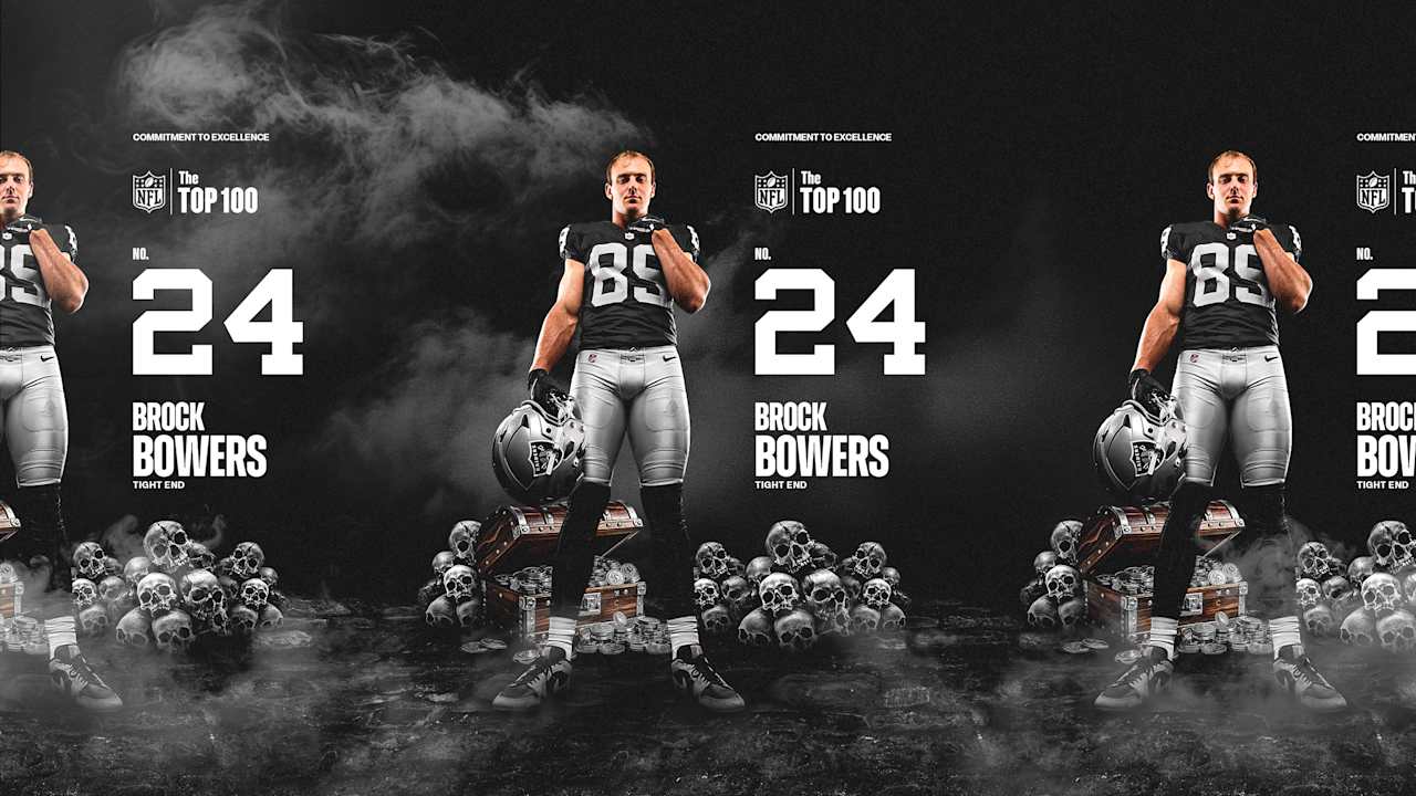 Brock Bowers ranked No. 24 on NFL's Top 100 Players of 2025 