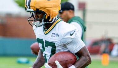 Packers Training Camp Practice News and Notes, 8/12: Romeo Doubs goes down