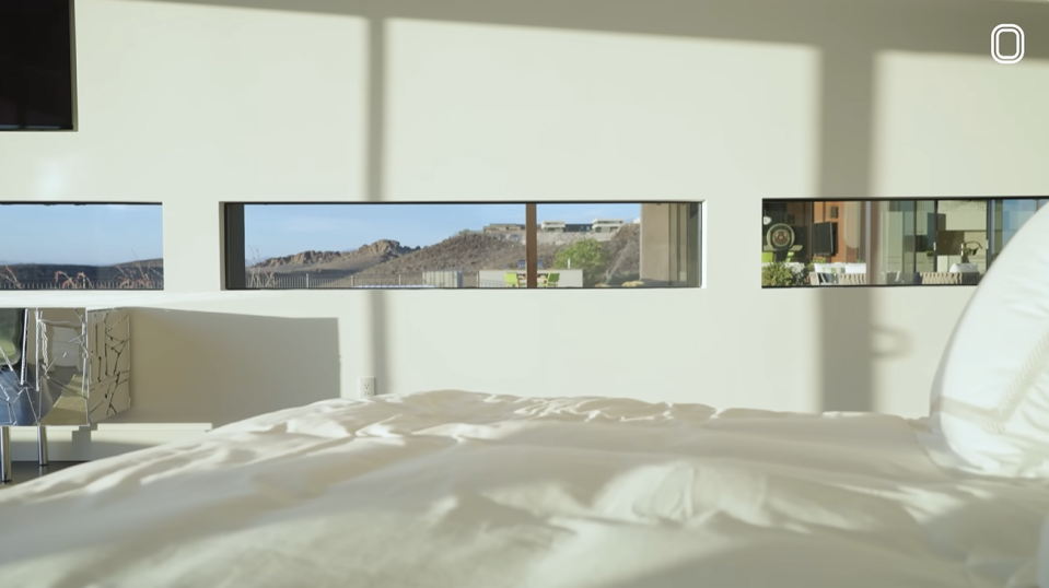 The master bedroom boasts incredible views of Nevada