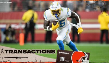 Browns awarded two players via waivers, sign nine to practice squad