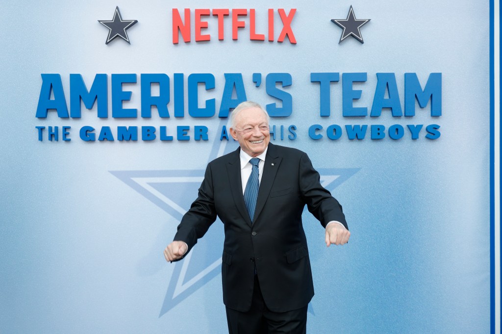 Jerry Jones at the premiere of Netflix's "America's Team: The Gambler and His Cowboys."