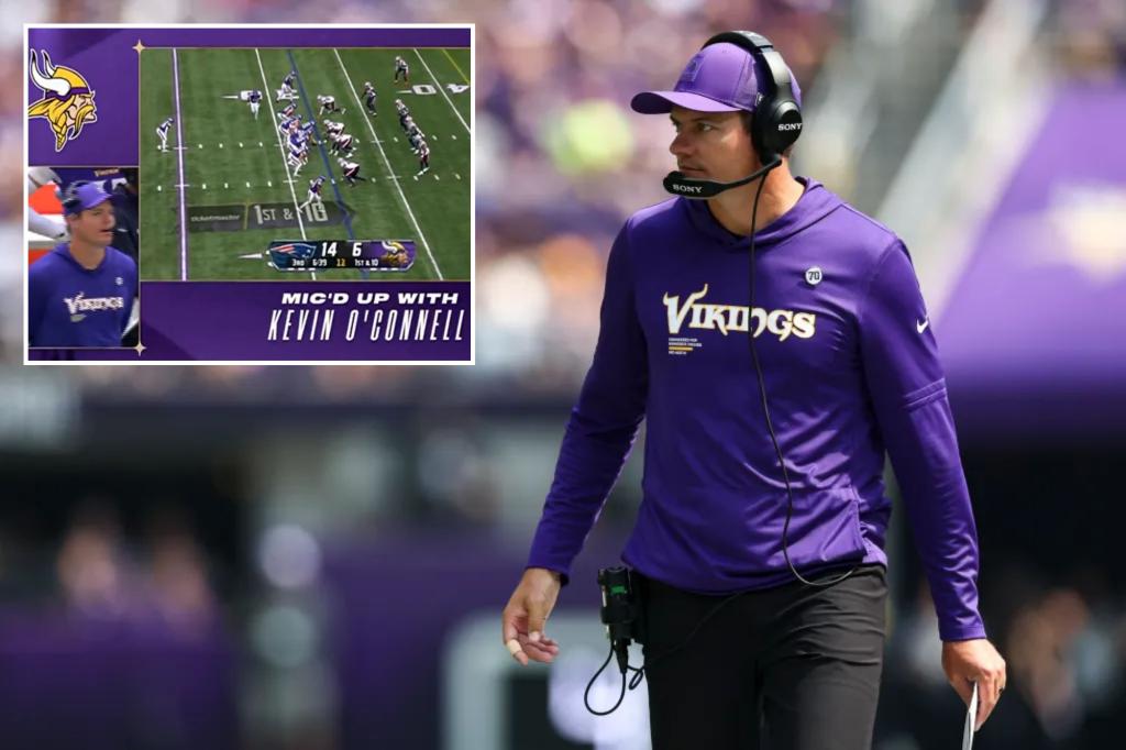 Kevin O'Connell drops F-bomb while mic'd up on Vikings TV broadcast