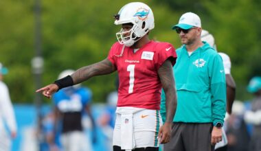 Dolphins encounter 'frustrating' day during joint practice with Lions 