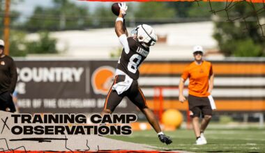 Joe Flacco and Gage Larvadain connect for touchdown on Day 9 of Browns 2025 Training Camp