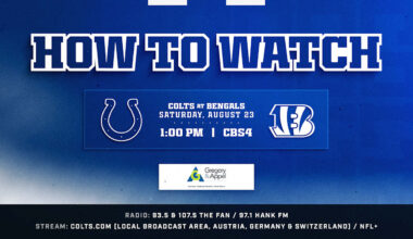 How to watch the Indianapolis Colts at Cincinnati Bengals on August 23, 2025