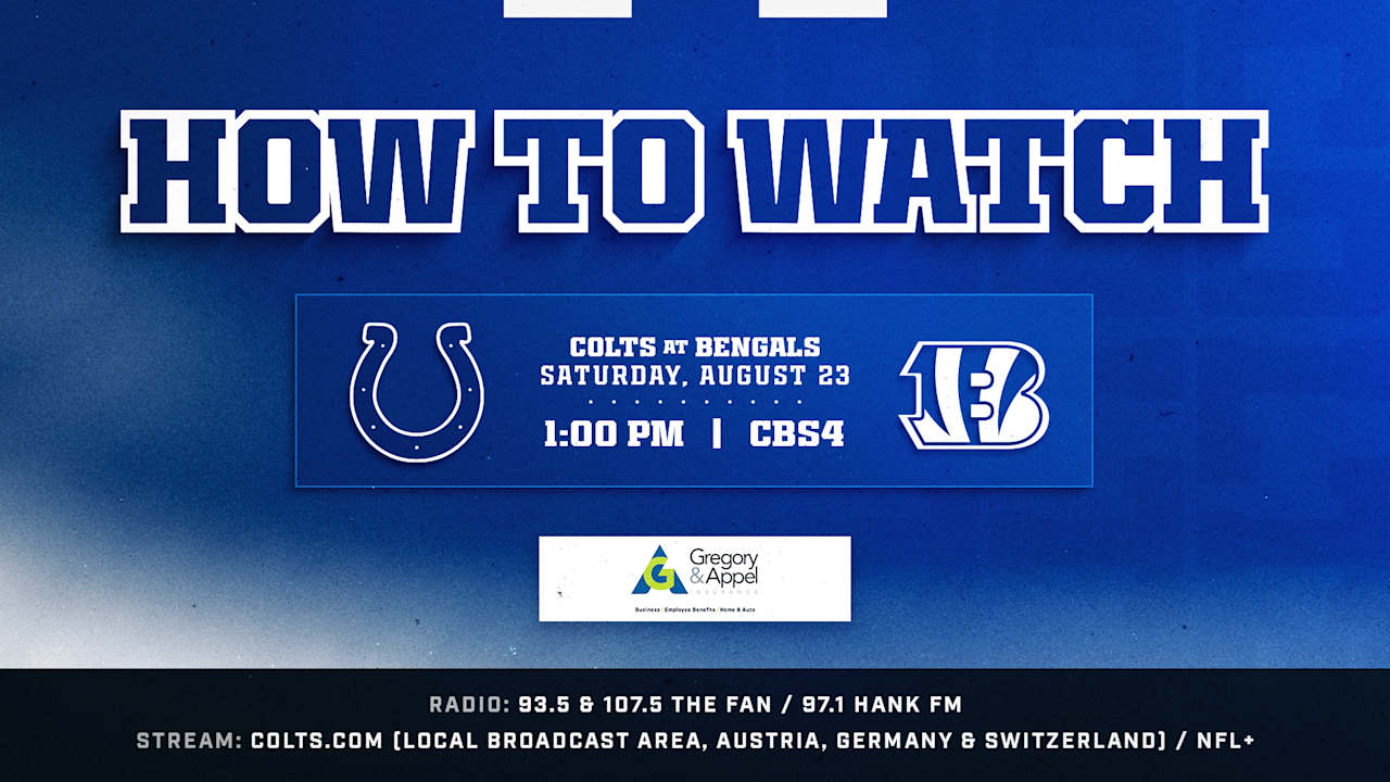 How to watch the Indianapolis Colts at Cincinnati Bengals on August 23, 2025