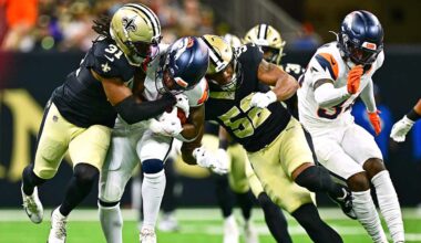 Halftime update: Denver Broncos 16, New Orleans Saints 9
