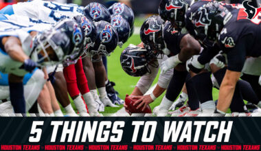 Here are five things to watch when the Houston Texans face the Tennessee Titans at Nissan Stadium in Week 18.