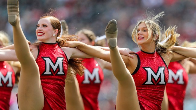 Miami (OH) RedHawks football cheerleaders