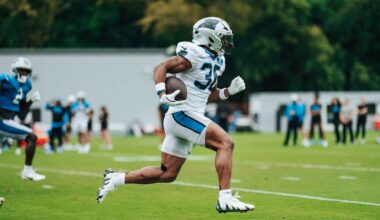 Chuba Hubbard shows off speed and smarts