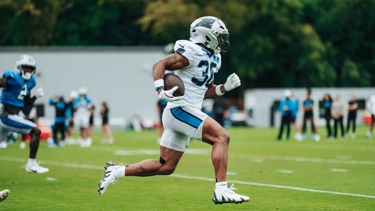 Chuba Hubbard shows off speed and smarts